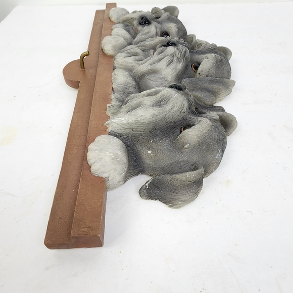 Dog Trio Leash Holder Key Rack Wall Mounted Breakable - Picture 9 of 12